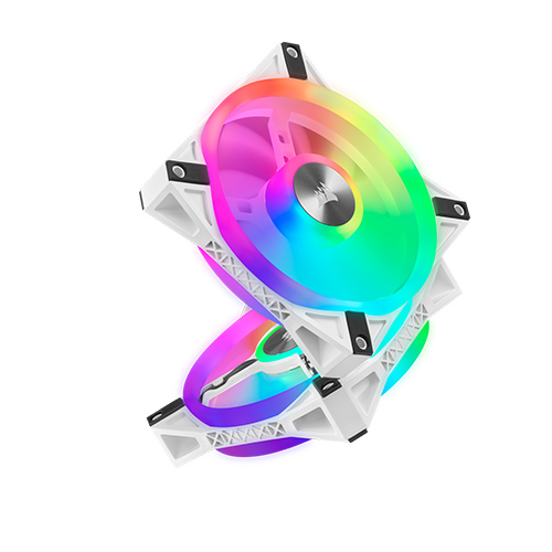 Corsair iCUE QL120 RGB 120mm PWM White Triple Case Fan With Lighting Node Core - Image 2