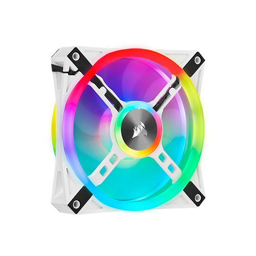 Corsair iCUE QL120 RGB 120mm PWM White Triple Case Fan With Lighting Node Core - Image 3