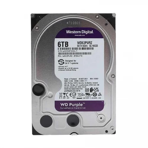 Western Digital Purple 6TB 3.5 Inch SATA 5400RPM Surveillance HDD - Image 2