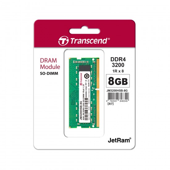 Transcend JetRAM 8GB DDR4L 3200MHz SO-DIMM RAM