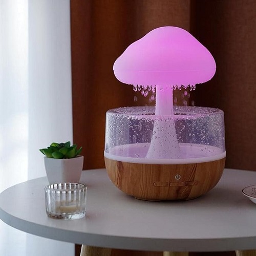 Cloud Humidifier Water Drip, 200ml Raining Cloud Night 7 Light Colours Aromatherapy Oil Diffuser