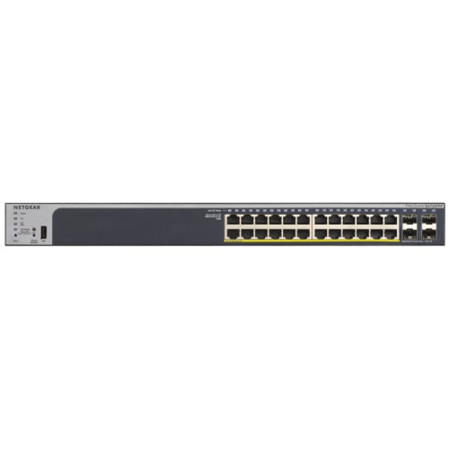Netgear  GS728TPP 24-Port 1G PoE+ + 4-Port 1G SFP Manage Rackmount Switch (PoE Budget 380W)