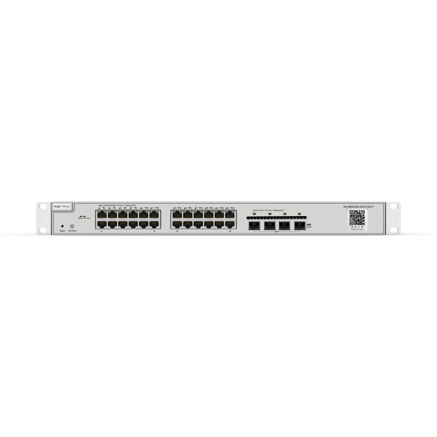 Ruijie RG-NBS3200-24GT4XS-P, 24-Port Gigabit Layer 2+ Cloud Managed PoE Switch, 4 * 10G Uplink
