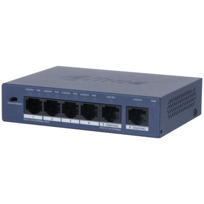 Dahua S3006-4ET-36 6-Port Unmanaged Desktop Switch with 4-Port PoE