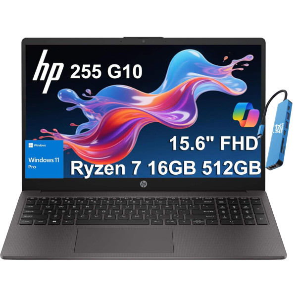 HP 255R G10 AMD Ryzen 5 7535U 16GB RAM 512GB SSD 15.6 Inch Laptop