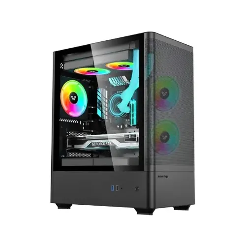 Value-Top Micro ATX Gaming Casing with 5  ARGB Fan 0.7mm Thickness USB 3.0 & 2.0 Gaming Casing