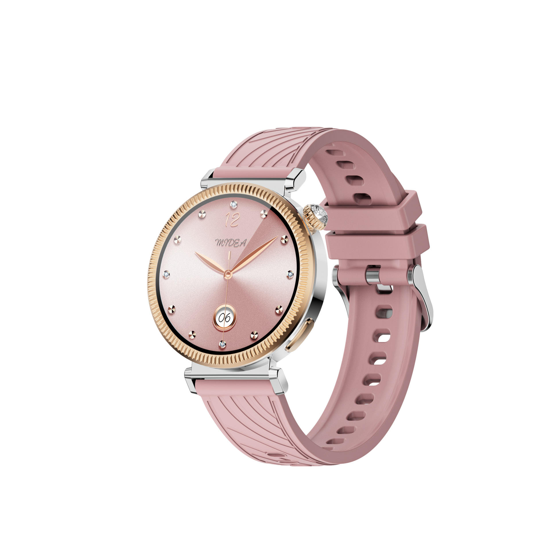 SK9 Mini Women's Stainless Steel Fashionable 3-Straps Magnetic Wireless Charging IP67 Waterproof Fitness Smartwatch