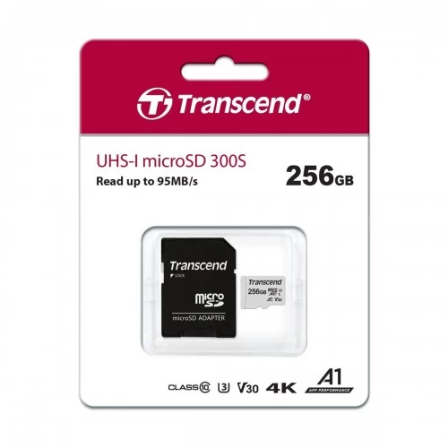 Transcend 256 GB USD300S-A UHS-I U3A1 MicroSD Card - Image 2