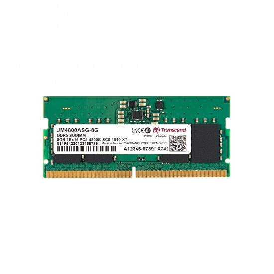 Transcend JetRAM 8GB DDR5 4800MHz SO-DIMM RAM - Image 2