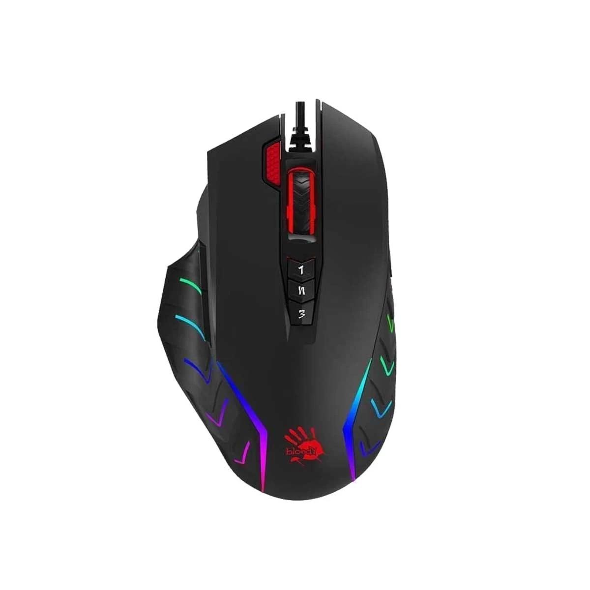 A4TECH Bloody J95s 2-FIRE RGB ANIMATION Black Wired Gaming Mouse - Image 3