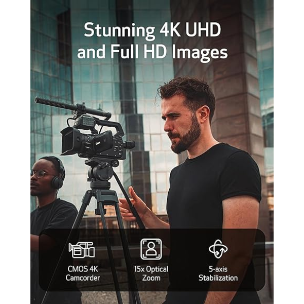 Canon XA75 Professional Camcorder, 4K UHD Video to Shoot, Record, Stream, 15x Optical Zoom Lens, 3G SDI & XLR Terminal - Image 3