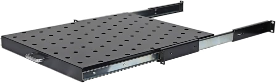 19" Sliding Shelf  (550mm Depth)-Adjustable - SNSS-550B - Image 2