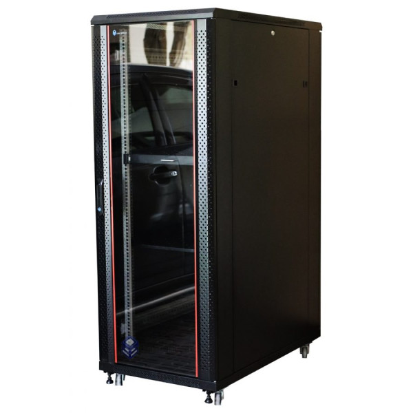 Safenet 32U (600x1000)mm Glass Front Door Network Rack - SCG-6132 - Image 3