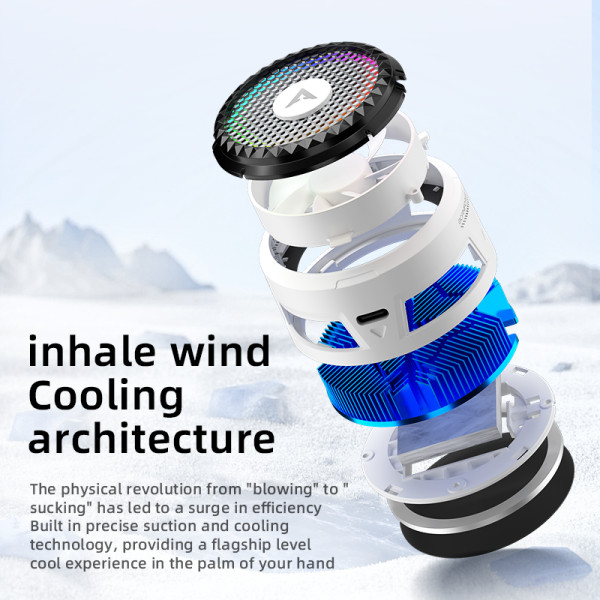 PIVA X30 27W Portable Quickly Cooling Phone Cooler Magnetic Mobile Cooling Fan for Gaming Phone - Image 2