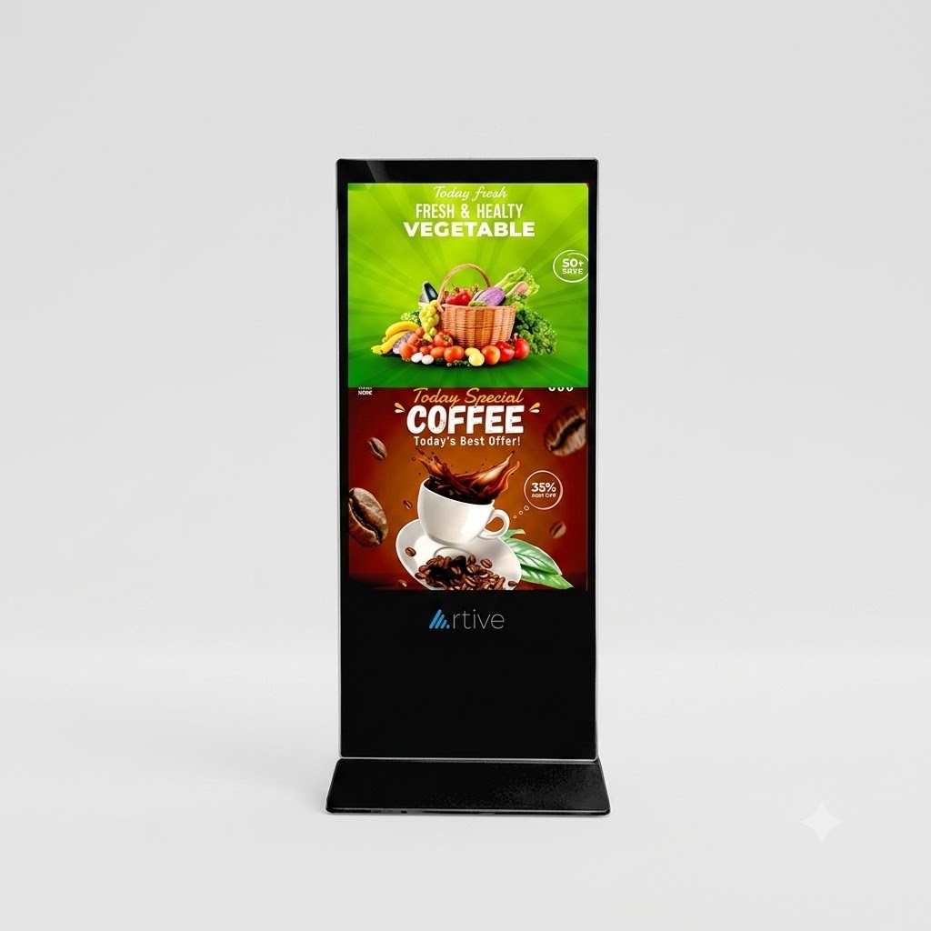 Artive Vertical Digital Signage Display Kiosk 4K UHD Android 11 43 Inch Display - Image 2