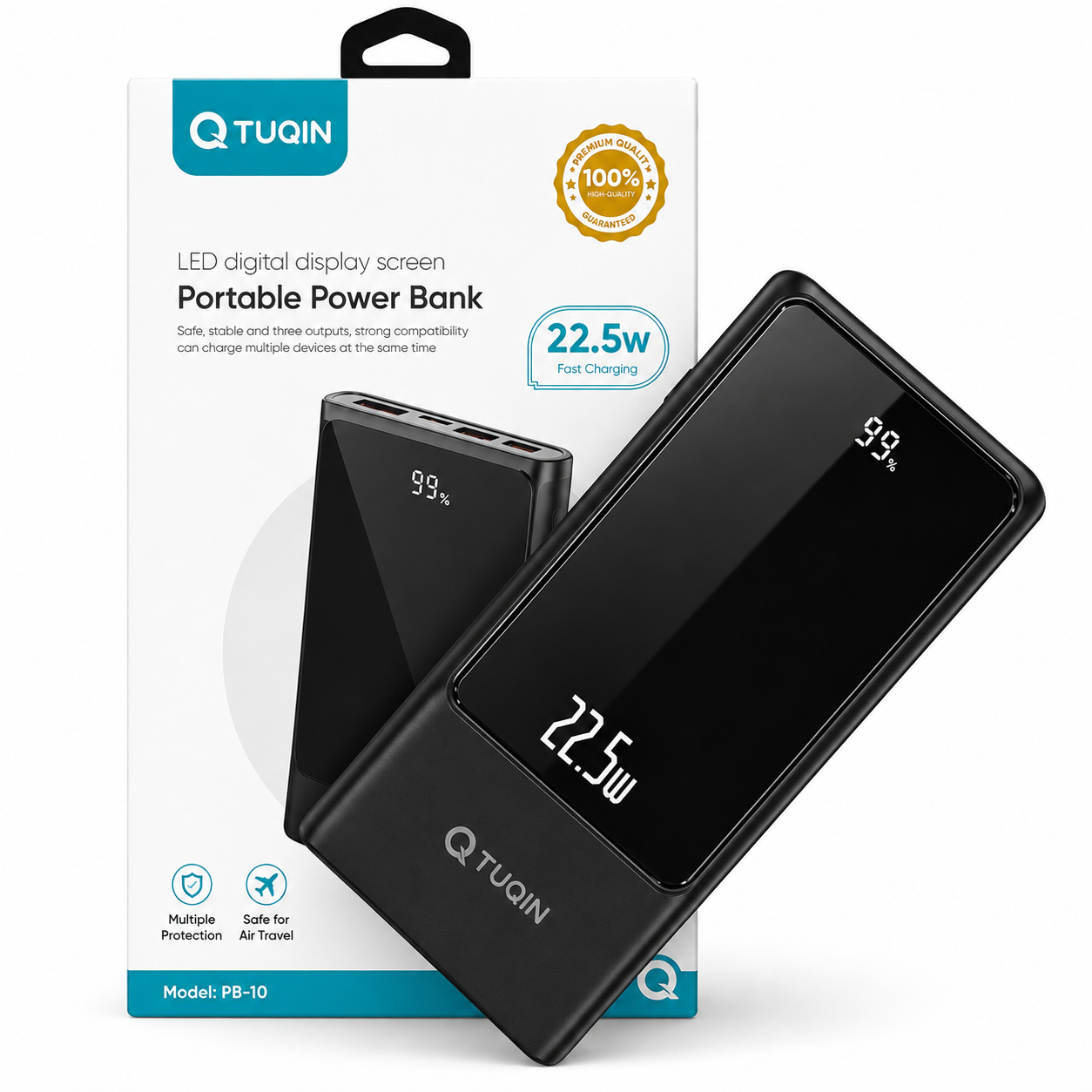QTUQIN 10000mAh 22.5W Fast Charging Power Bank - Image 2