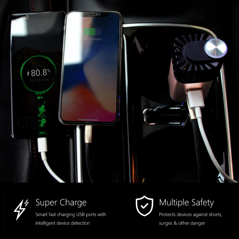 2-in-1 Car Charger Air Purifier JO-6310 - Image 3