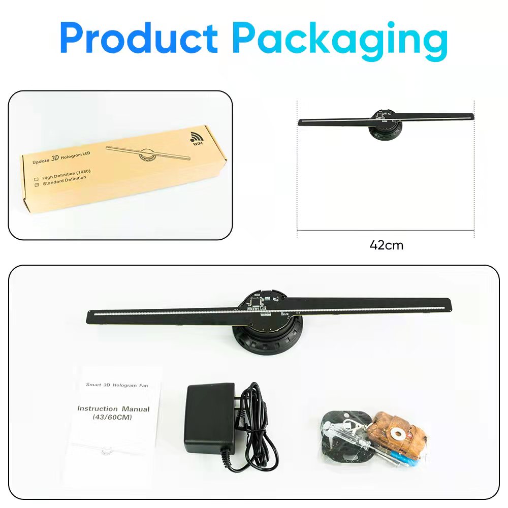3D Hologram fan: 42 Basic. Display size: 43cm - Image 3