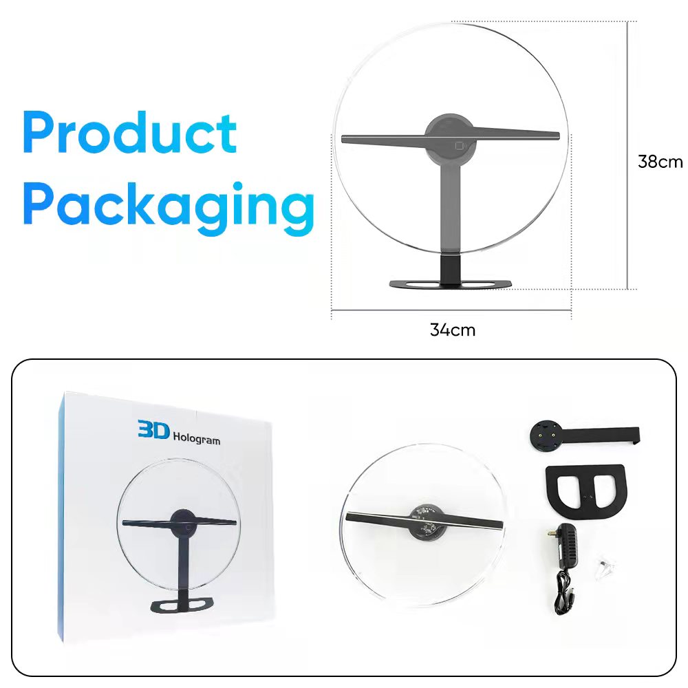 3D Hologram fan: 32 Basic.  Display size: 38cm - Image 3