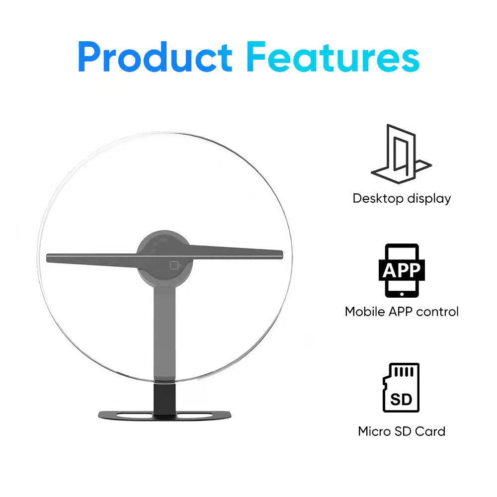 3D Hologram fan: 32 Basic.  Display size: 38cm - Image 4