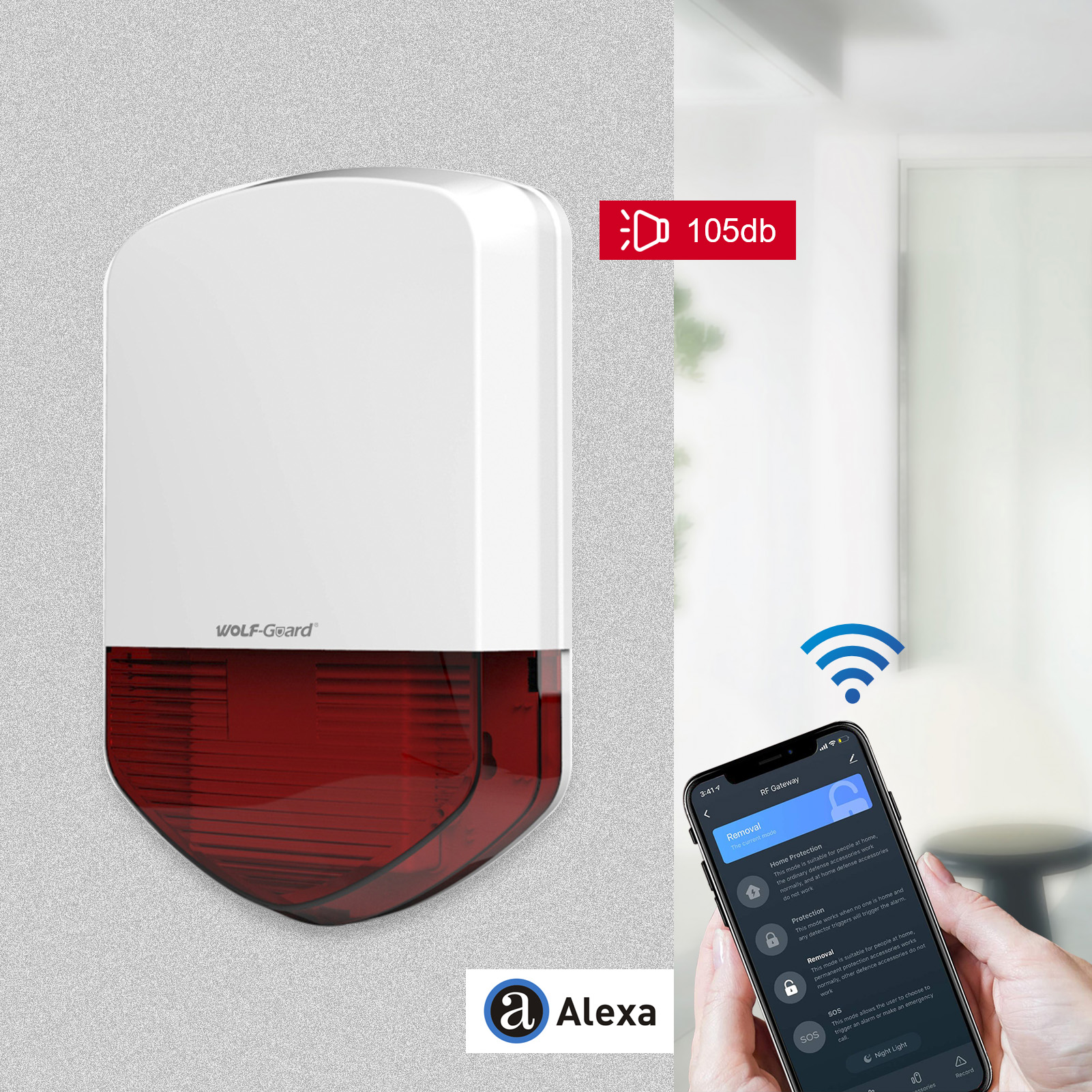 WolfGuard Outdoor WiFi Alarm Siren - Image 2