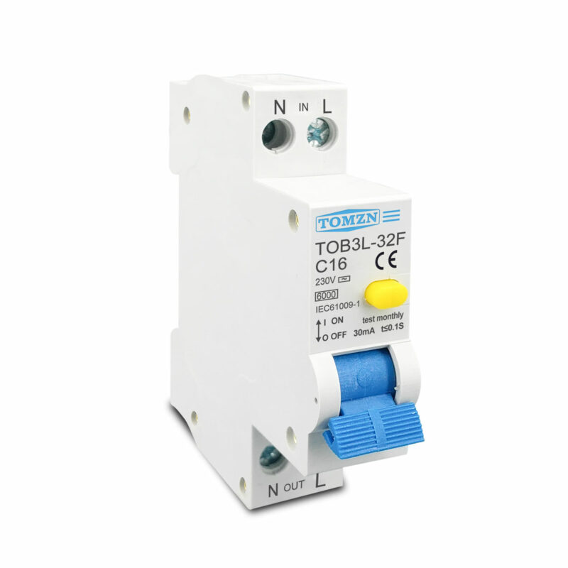 TOMZN TOB3L-32F RCBO 1P+N Residual Current Circuit Breaker – Overload, Short Circuit & Earth Fault Protection - Image 2