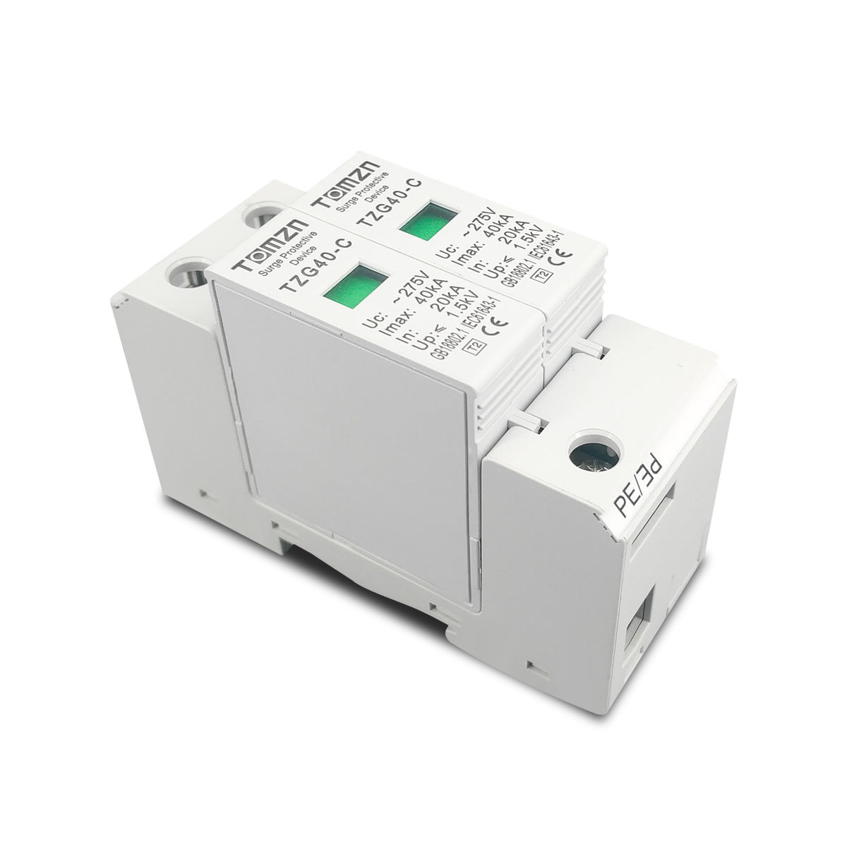 TOMZN TZG40-C 2P AC SPD 275V Surge Protector 20kA–40kA Low-voltage Arrester Device - Image 2
